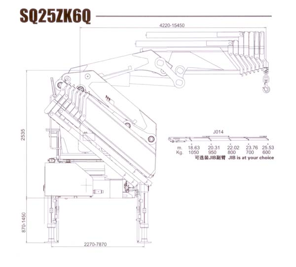 25噸折臂隨車吊參數
